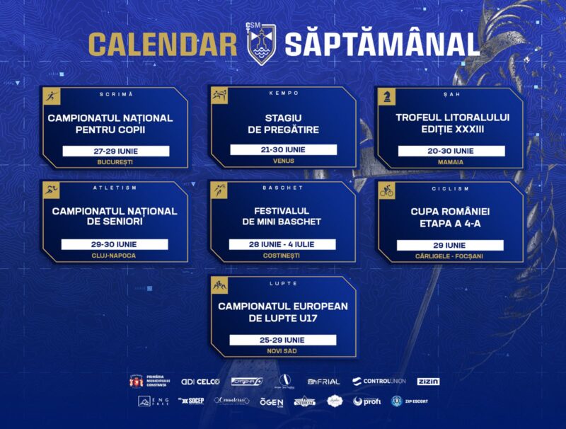 Calendar CSM Constanța / Iunie 2024 / Săptămâna 4