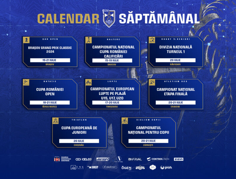 Calendar CSM Constanța / Iulie 2024 / Săptămâna 3