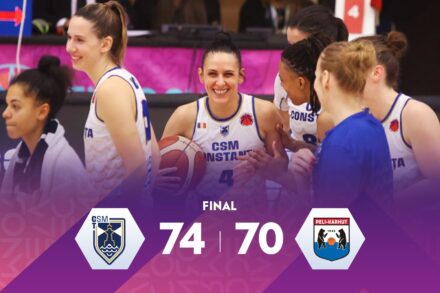 A treia victorie în EuroCup Women! CSM Constanța câștigă meciul cu Peli-Karhut, scor 74-70!